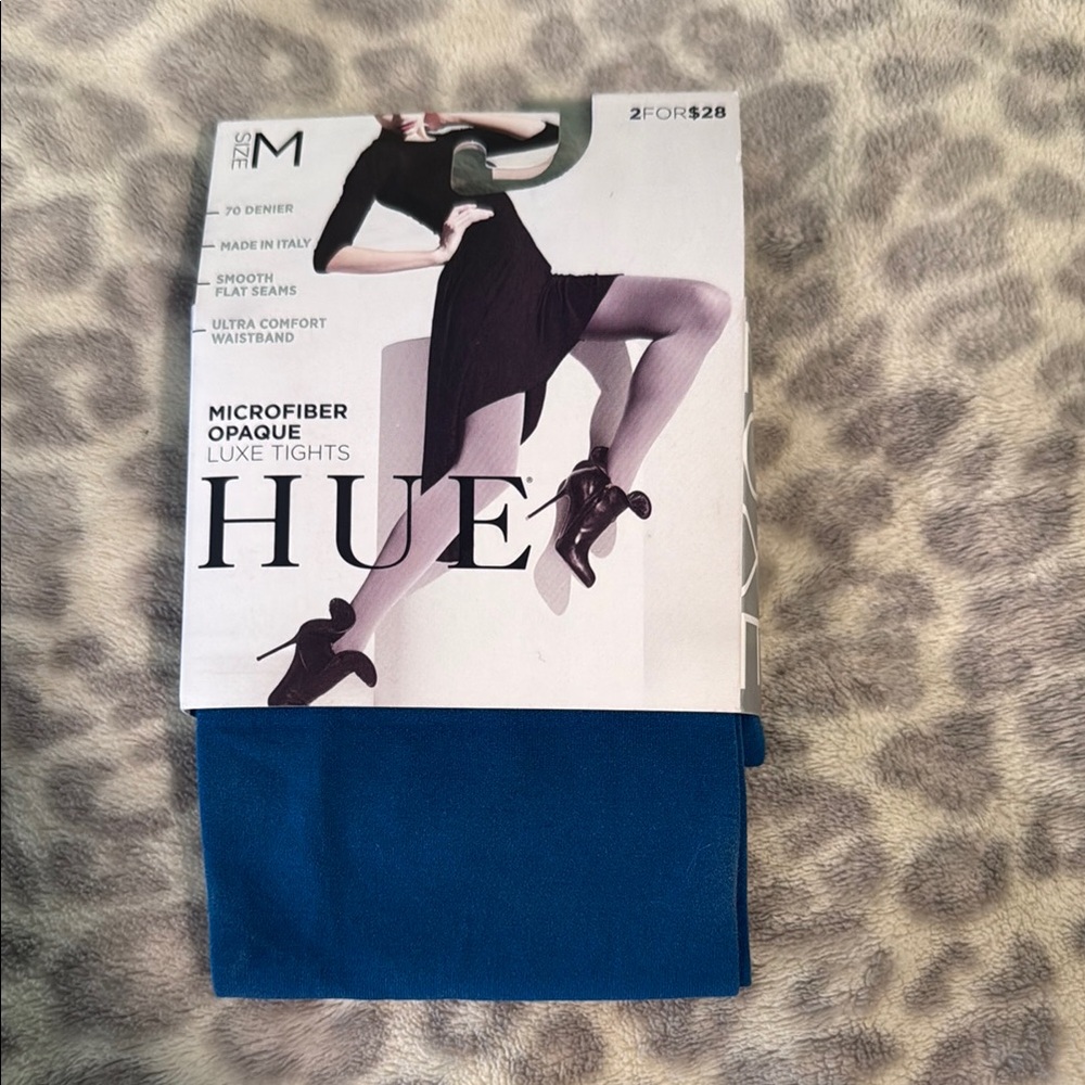 NWT HUE Blue Luxe tights
